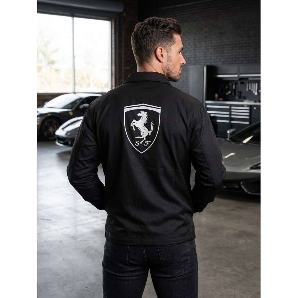 Puma Scuderia Ferrari Men Black Racing Lifestyle Jacket XL 632749 01 NEW